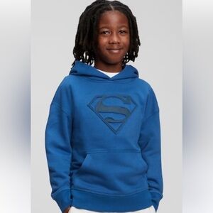 NWT Gap Kids Blue Superman Graphic Hoodie Size M (8)